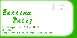 bettina matiz business card